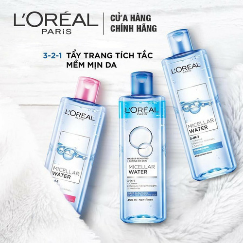 Nước Tẩy Trang L'Oreal 3 In 1 Micellar Làm Sạch Sâu - Hình 2